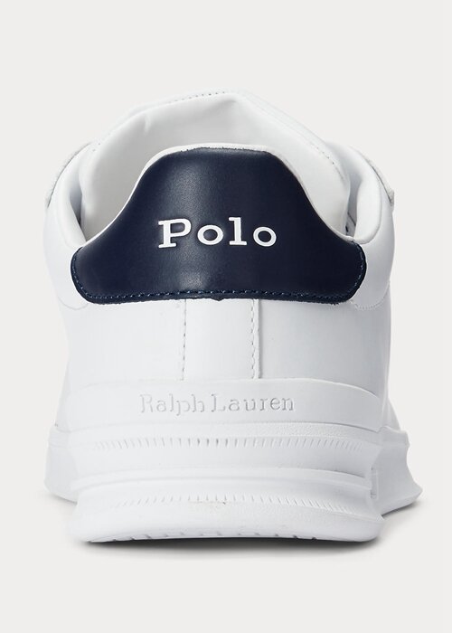 White / Navy Men’s Ralph Lauren Heritage Court II Leather Sneakers White / Navy Men’s Ralph Lauren Heritage Court II Leather Sneakers