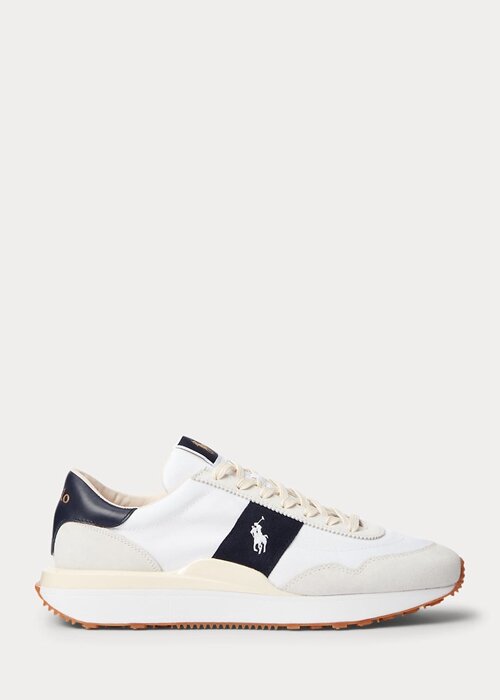 White / Navy Men’s Ralph Lauren Train 89 Suede & Oxford Sneakers White / Navy Men’s Ralph Lauren Train 89 Suede & Oxford Sneakers