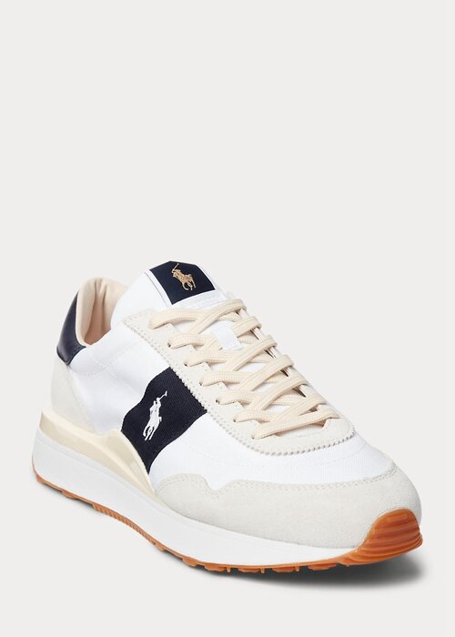 White / Navy Men’s Ralph Lauren Train 89 Suede & Oxford Sneakers White / Navy Men’s Ralph Lauren Train 89 Suede & Oxford Sneakers