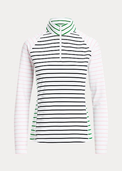 White / Navy / Pink Women’s Ralph Lauren Striped Stretch Jersey Sweatshirts White / Navy / Pink Women’s Ralph Lauren Striped Stretch Jersey Sweatshirts