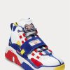 White / Royal Men’s Ralph Lauren PS100 High-Top Sneakers