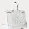 White/White Women’s Ralph Lauren Eyelet Canvas Large Devyn Tote Bags White/White Women’s Ralph Lauren Eyelet Canvas Large Devyn Tote Bags