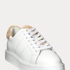 White Women’s Ralph Lauren Angeline IV Action Leather Sneakers White Women’s Ralph Lauren Angeline IV Action Leather Sneakers