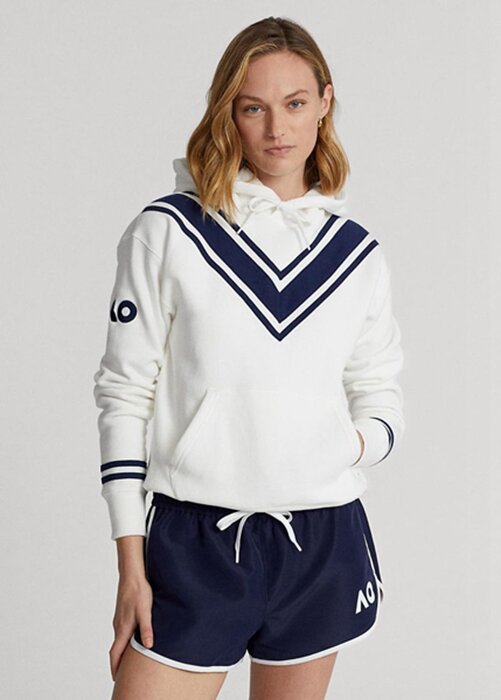 White Women’s Ralph Lauren Australian Open Cricket Fleece Hoodie White Women’s Ralph Lauren Australian Open Cricket Fleece Hoodie