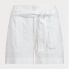White Women’s Ralph Lauren Belted Linen Shorts White Women’s Ralph Lauren Belted Linen Shorts