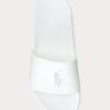 White Women’s Ralph Lauren Big Pony Slippers White Women’s Ralph Lauren Big Pony Slippers