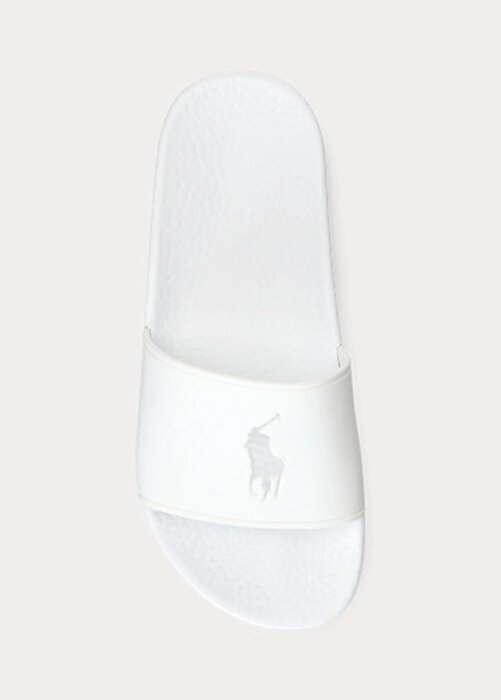 White Women’s Ralph Lauren Big Pony Slippers White Women’s Ralph Lauren Big Pony Slippers
