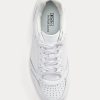 White Women’s Ralph Lauren Court Leather Sneakers