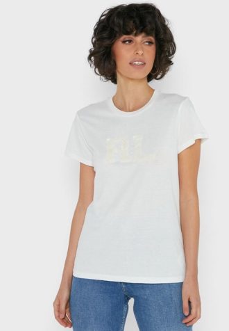 White Women’s Ralph Lauren Crew Neck Graphic T Shirts