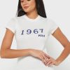 White Women’s Ralph Lauren Crew Neck Graphic T Shirts