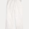 White Women’s Ralph Lauren Cutoff-Hem Fleece Sweatpants