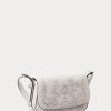 White Women’s Ralph Lauren Eyelet Leather Small Maddy Shoulder Bags