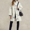 White Women’s Ralph Lauren Floral-motif Canvas   Coats