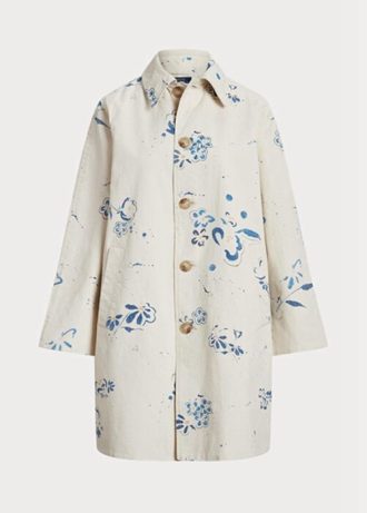 White Women’s Ralph Lauren Floral-motif Canvas   Coats