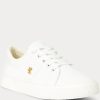 White Women’s Ralph Lauren Janson II Canvas Sneakers