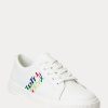 White Women’s Ralph Lauren Janson III Nappa Leather Sneakers