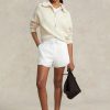 White Women’s Ralph Lauren Layered Ripstop-jersey Drawstring Shorts White Women’s Ralph Lauren Layered Ripstop-jersey Drawstring Shorts