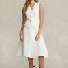 White Women’s Ralph Lauren Linen A-Line Skirts White Women’s Ralph Lauren Linen A-Line Skirts