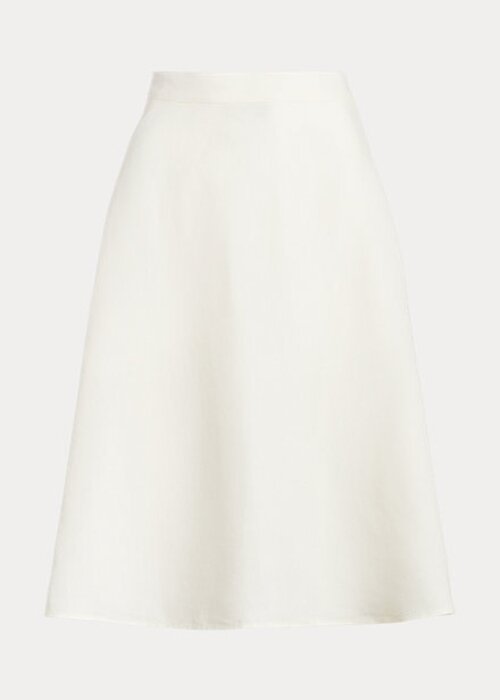 White Women’s Ralph Lauren Linen A-Line Skirts White Women’s Ralph Lauren Linen A-Line Skirts