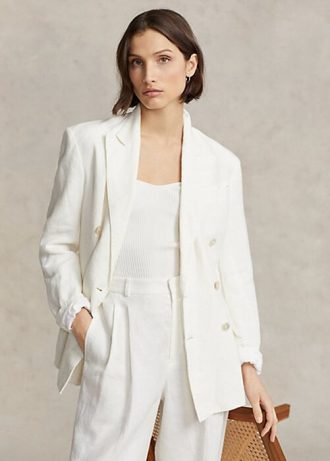 White Women’s Ralph Lauren Linen   Blazers