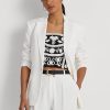 White Women’s Ralph Lauren Linen-Blend Twill Blazers White Women’s Ralph Lauren Linen-Blend Twill Blazers