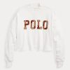 White Women’s Ralph Lauren Logo Oversize Mockneck Cotton Sweatshirts White Women’s Ralph Lauren Logo Oversize Mockneck Cotton Sweatshirts