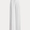 White Women’s Ralph Lauren Pleated Georgette   Pants