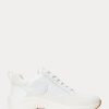 White Women’s Ralph Lauren Reaghan Leather & Suede Sneakers White Women’s Ralph Lauren Reaghan Leather & Suede Sneakers