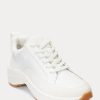 White Women’s Ralph Lauren Reaghan Leather & Suede Sneakers White Women’s Ralph Lauren Reaghan Leather & Suede Sneakers