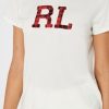 White Women’s Ralph Lauren Round Neck Graphic Tops