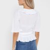 White Women’s Ralph Lauren Ruffle Detail Tops