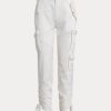 White Women’s Ralph Lauren Shantung Cargo Pants