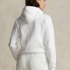 White Women’s Ralph Lauren Shrunken Fit Fleece  Hoodie
