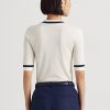 White Women’s Ralph Lauren Silk-Blend Short-Sleeve Sweaters White Women’s Ralph Lauren Silk-Blend Short-Sleeve Sweaters