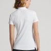 White Women’s Ralph Lauren Tailored Fit French Quarter-Motif Polo Shirts White Women’s Ralph Lauren Tailored Fit French Quarter-Motif Polo Shirts