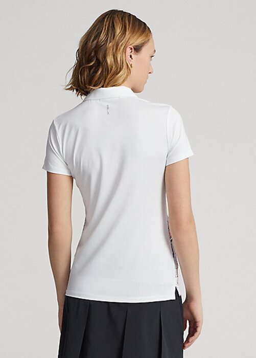 White Women’s Ralph Lauren Tailored Fit French Quarter-Motif Polo Shirts White Women’s Ralph Lauren Tailored Fit French Quarter-Motif Polo Shirts