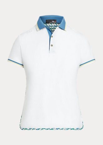 White Women’s Ralph Lauren Tailored Fit Jersey Polo Shirts