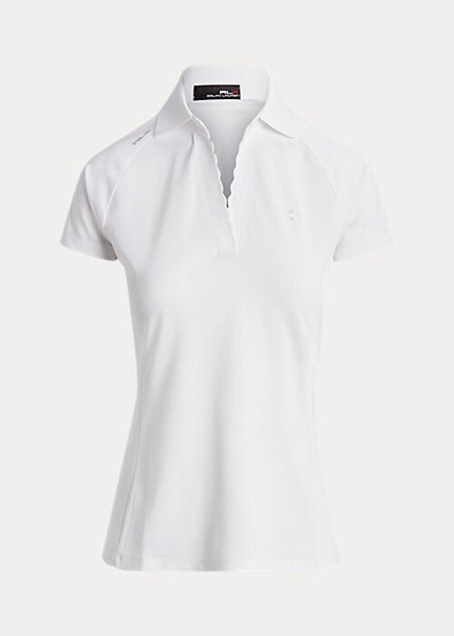 White Women’s Ralph Lauren Tailored Fit Piqué Polo Shirts White Women’s Ralph Lauren Tailored Fit Piqué Polo Shirts