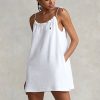 White Women’s Ralph Lauren Terry Tie-Shoulder Dress White Women’s Ralph Lauren Terry Tie-Shoulder Dress