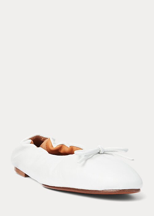 White Women’s Ralph Lauren The Pony Ballet Flat Shoes White Women’s Ralph Lauren The Pony Ballet Flat Shoes