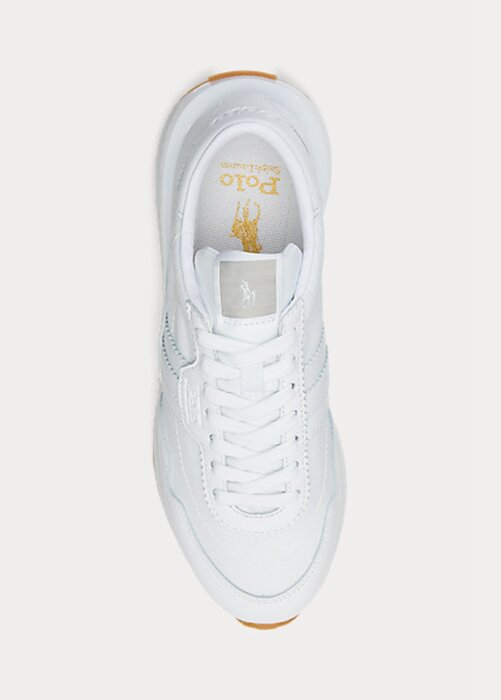 White Women’s Ralph Lauren Train 89 Leather & Oxford Sneakers White Women’s Ralph Lauren Train 89 Leather & Oxford Sneakers