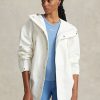 White Women’s Ralph Lauren Water-Resistant Hooded Windbreaker White Women’s Ralph Lauren Water-Resistant Hooded Windbreaker