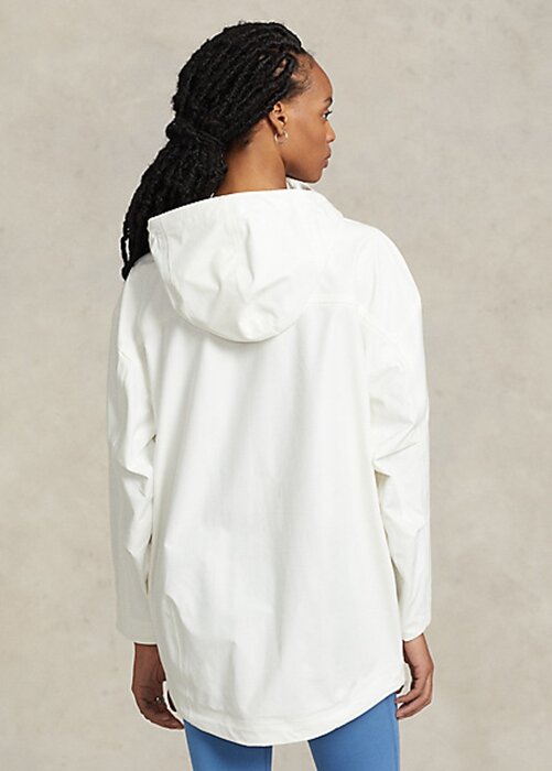 White Women’s Ralph Lauren Water-Resistant Hooded Windbreaker White Women’s Ralph Lauren Water-Resistant Hooded Windbreaker