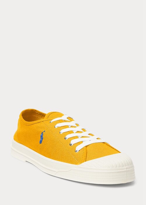 Yellow / Blue Men’s Ralph Lauren Essence 100 Canvas Cap-Toe Sneakers Yellow / Blue Men’s Ralph Lauren Essence 100 Canvas Cap-Toe Sneakers