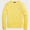 Yellow Men’s Ralph Lauren Cable-knit Cotton Jumper  Sweaters
