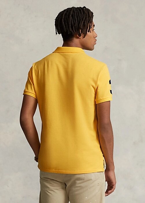 Yellow Men’s Ralph Lauren Classic Fit Crest Mesh Polo Shirts Yellow Men’s Ralph Lauren Classic Fit Crest Mesh Polo Shirts