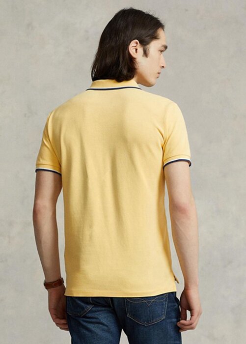 Yellow Men’s Ralph Lauren Custom Slim Fit Mesh Polo Shirts Yellow Men’s Ralph Lauren Custom Slim Fit Mesh Polo Shirts