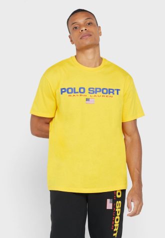 Yellow Men’s Ralph Lauren Logo Crew Neck T Shirts Yellow Men’s Ralph Lauren Logo Crew Neck T Shirts