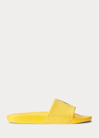 Yellow Men’s Ralph Lauren Polo Bear Slippers Yellow Men’s Ralph Lauren Polo Bear Slippers
