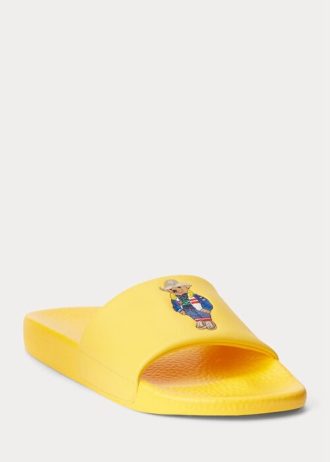 Yellow Men’s Ralph Lauren Polo Bear Slippers Yellow Men’s Ralph Lauren Polo Bear Slippers